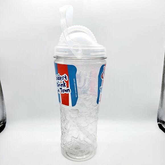 ICEE Polar Bear Mascot Reusable Transparent Cup with Lid Flex Straw Collectible - Picture 5 of 12